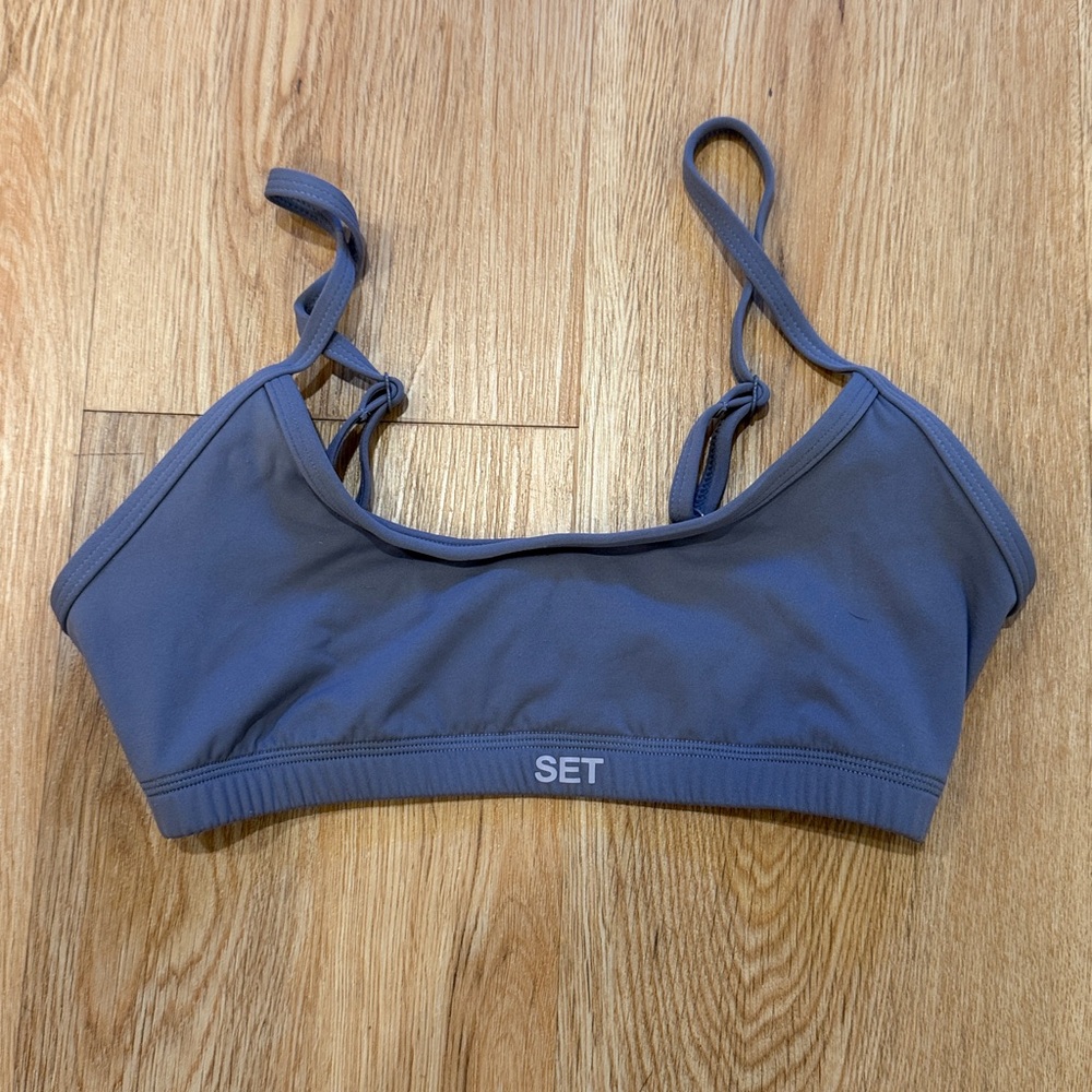 Blue/Gray Sports Bra by SET